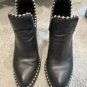Black Studded Ankle Boots